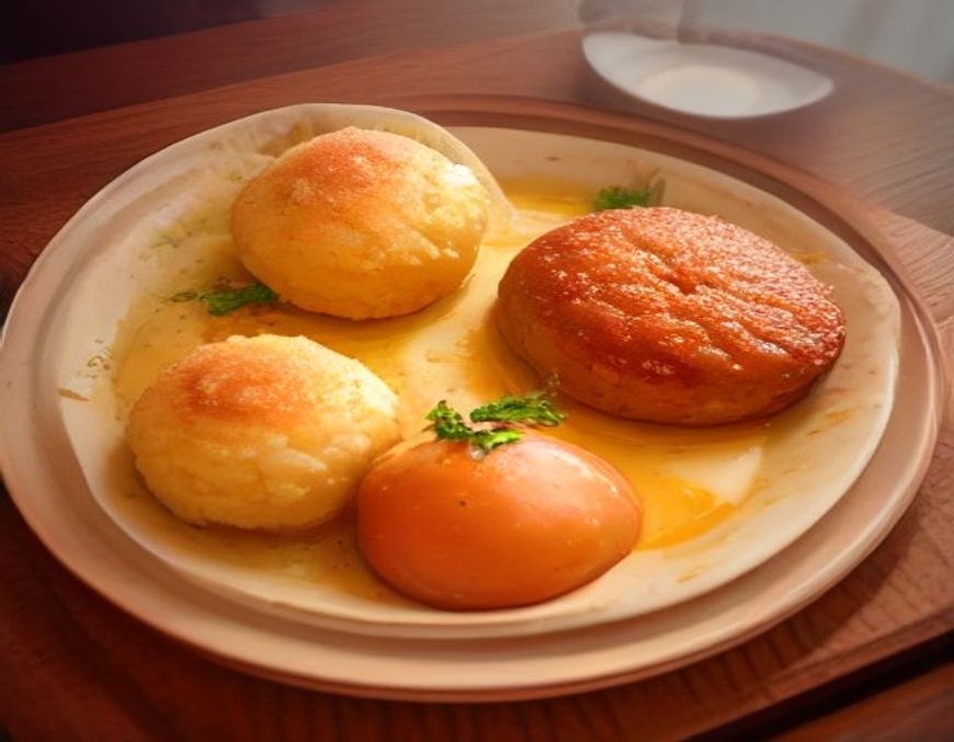 Prato de petiscos do Benvindo Taquara: bolinho de bacalhau e carne de sol com aipim